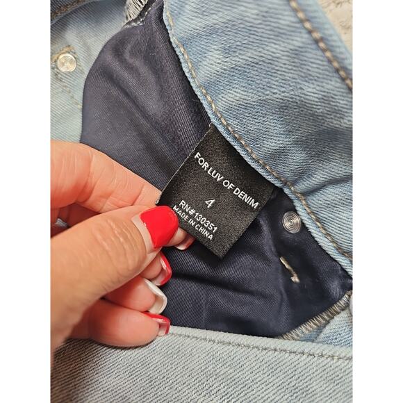 For Luv Of Denim Jeans Womens 4 The Luv Skinny Hight Rise Light Wash Stretch - Picture 6 of 9